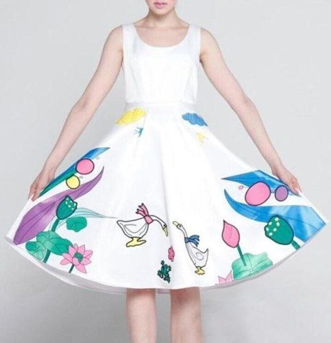 Vintage Scoop Neck Sleeveless Animal Printed Zippered Dress For Women, As the picture
Vintage Scoop Neck Sleeveless Animal Printed Zippered Dress For Women, As the picture