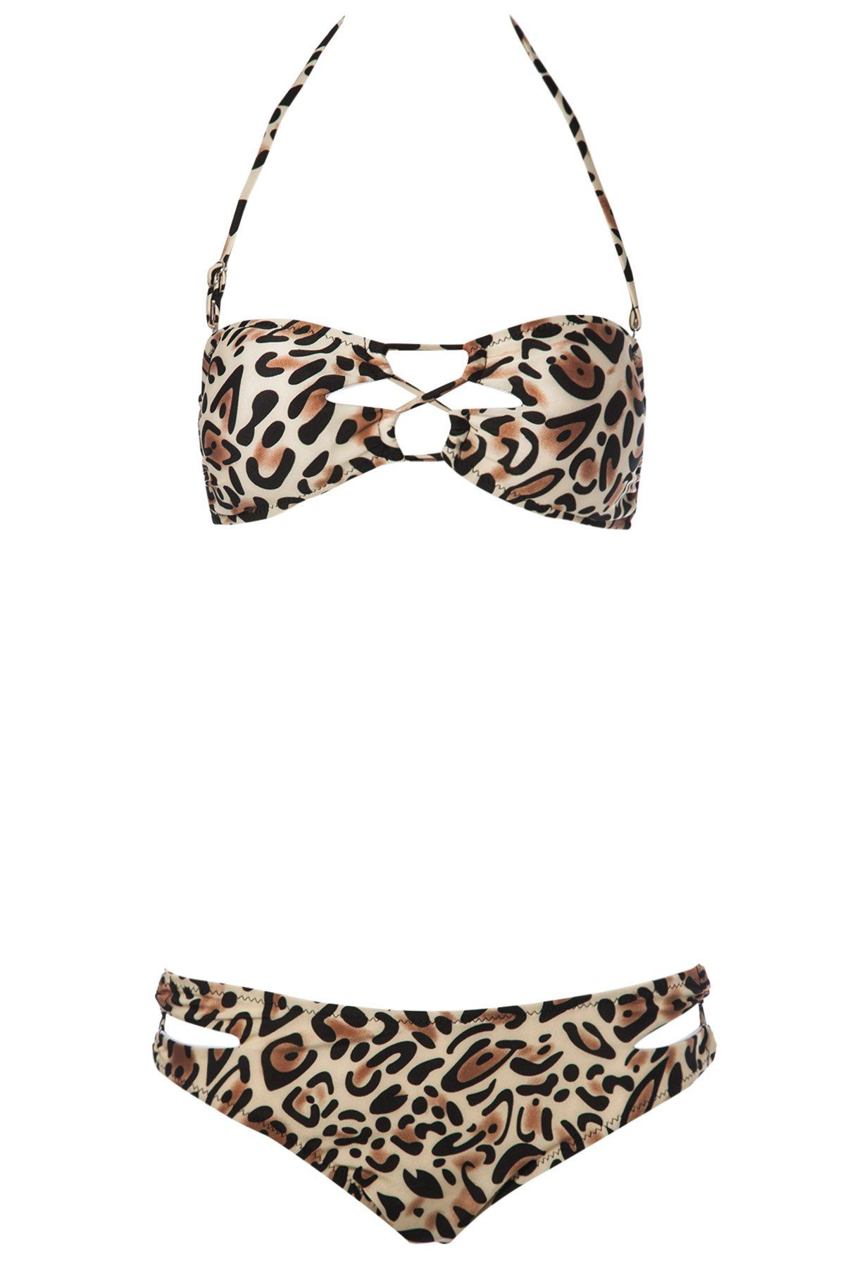 Leopard M Sexy Leopard Print Strapless Women S Bikini Set RoseGal