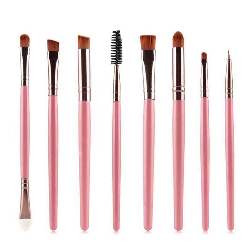 

Stylish 8 Pcs Multifunction Soft Nylon Eye Makeup Brushes Set, Pink