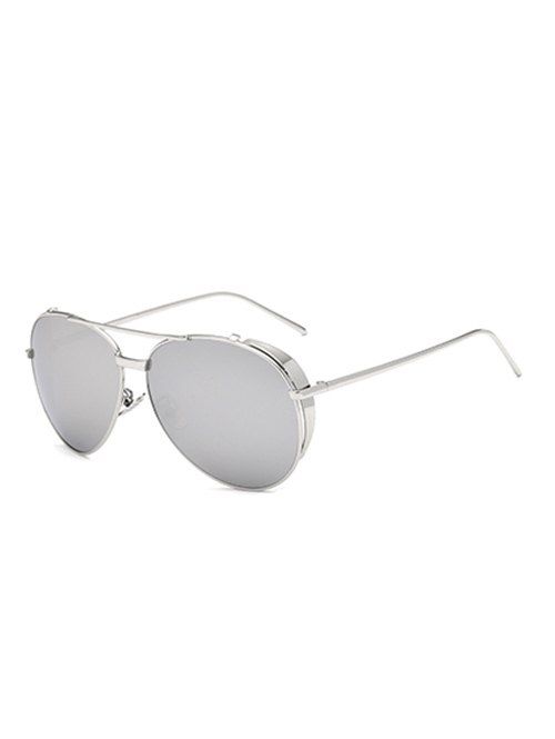 

Streetwear Crossbar Metal Pilot Mirrored Sunglasses, Silver