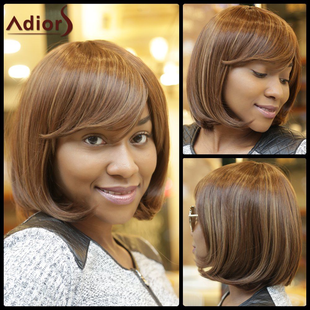 Stunning Medium Straight Side Bang Capless Brown Mixed Synthetic Wig For Women, Colormix
Stunning Medium Straight Side Bang Capless Brown Mixed Synthetic Wig For Women, Colormix