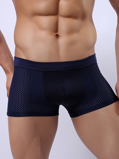 

Wide Waistband Stretch Perforated Boxer Briefs, Royal