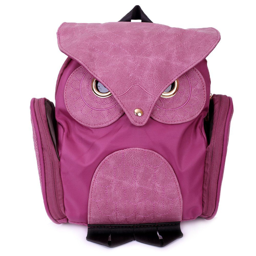 

Stylish Owl Shape Solid Color Design Women Shoulder Satchel, Rose
