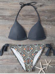 Off Halter Padded Tribal Print Bikini Set Rosegal