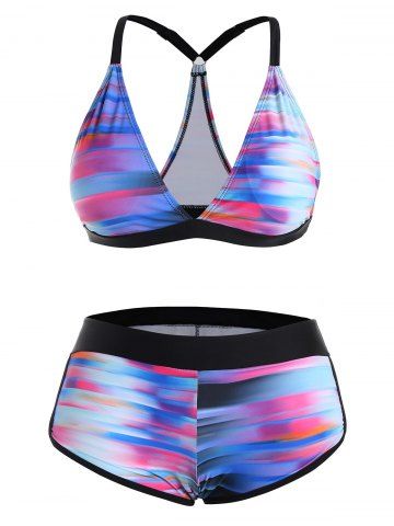 2018 Plus Size Ombre Padded Bikini In Colormix 3xl Rosegal
