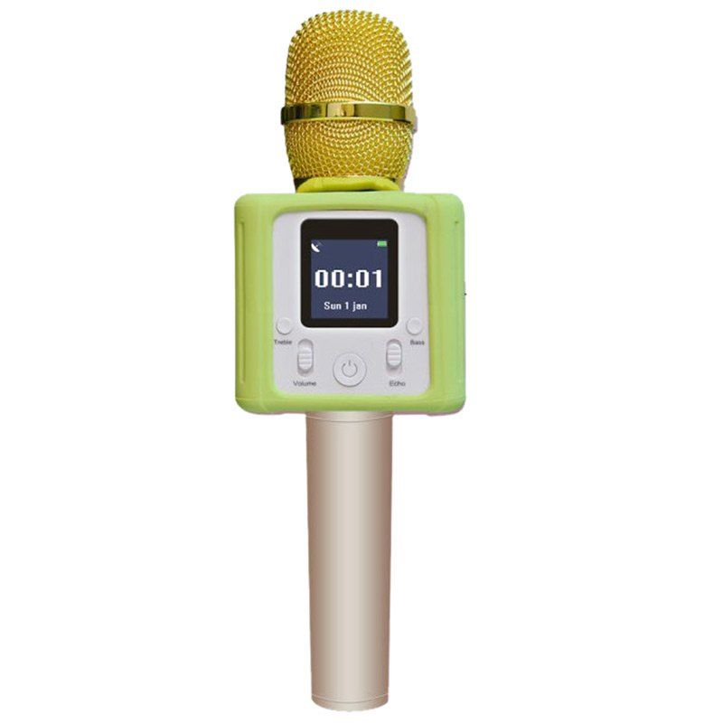 K3 Touch Screen Wireless Karaoke Microphone with Built-in Bluetooth Speaker, Golden
K3 Touch Screen Wireless Karaoke Microphone with Built-in Bluetooth Speaker, Golden