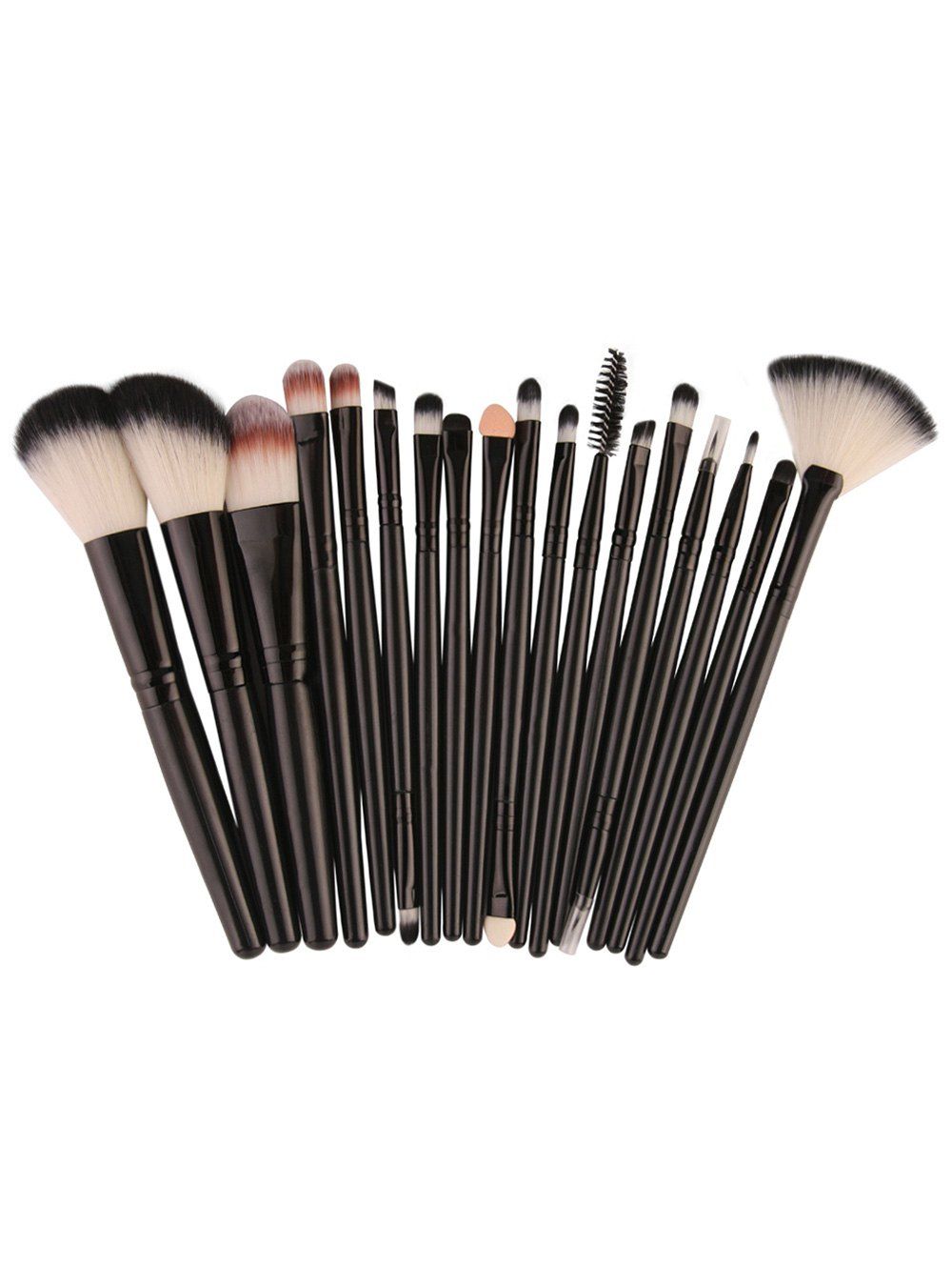 18Pcs Face Eye Makeup Brushes Kit, Black
18Pcs Face Eye Makeup Brushes Kit, Black