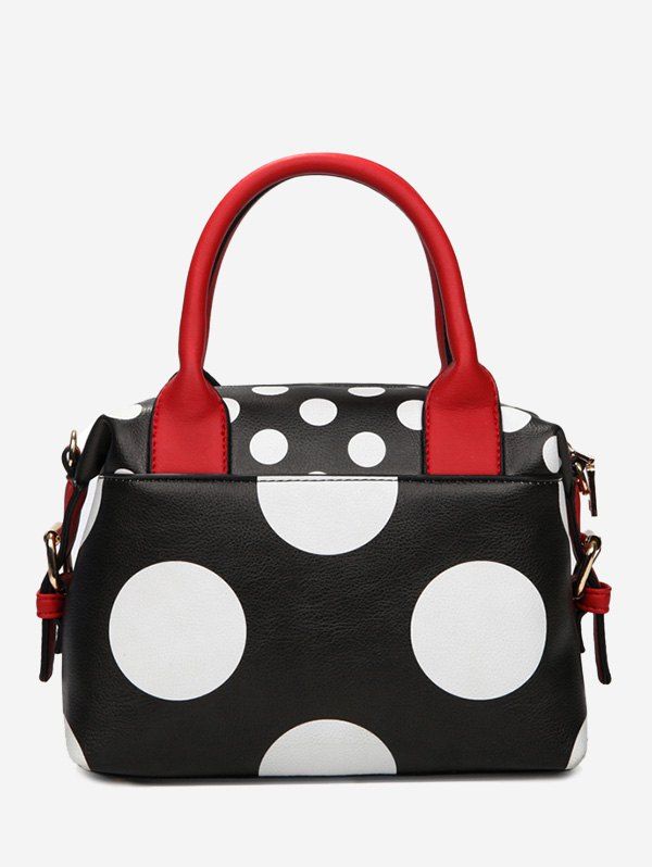Color Block Polka Dot Totes, Black