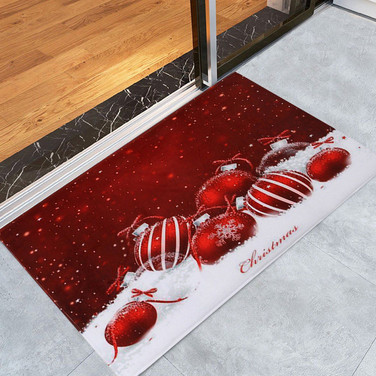 Christmas Baubles Snowfield Pattern Anti-skid Water Absorption Area Rug, Red
Christmas Baubles Snowfield Pattern Anti-skid Water Absorption Area Rug, Red