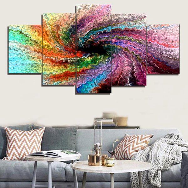 Space Colorful Unframed Wall Art Painting