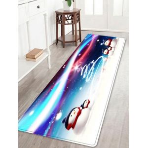 

Snowy Christmas Snowmen Pattern Anti-skid Water Absorption Area Rug, Colormix