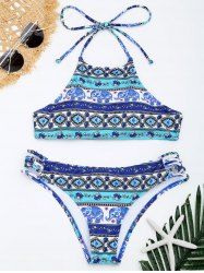 Off Tribal Print Boho Low Waist Bikini Set Rosegal