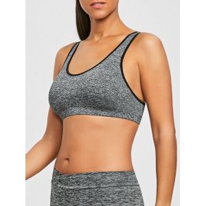 Marled Sports Bra, Gray 
Marled Sports Bra, Gray