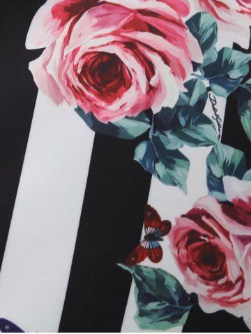 Vintage Floral Print Striped Swing Dress, Multi
Vintage Floral Print Striped Swing Dress, Multi