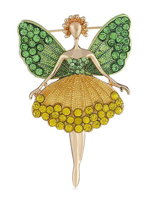 Butterfly Figure Design Rhinestone Brooch, Green
Butterfly Figure Design Rhinestone Brooch, Green