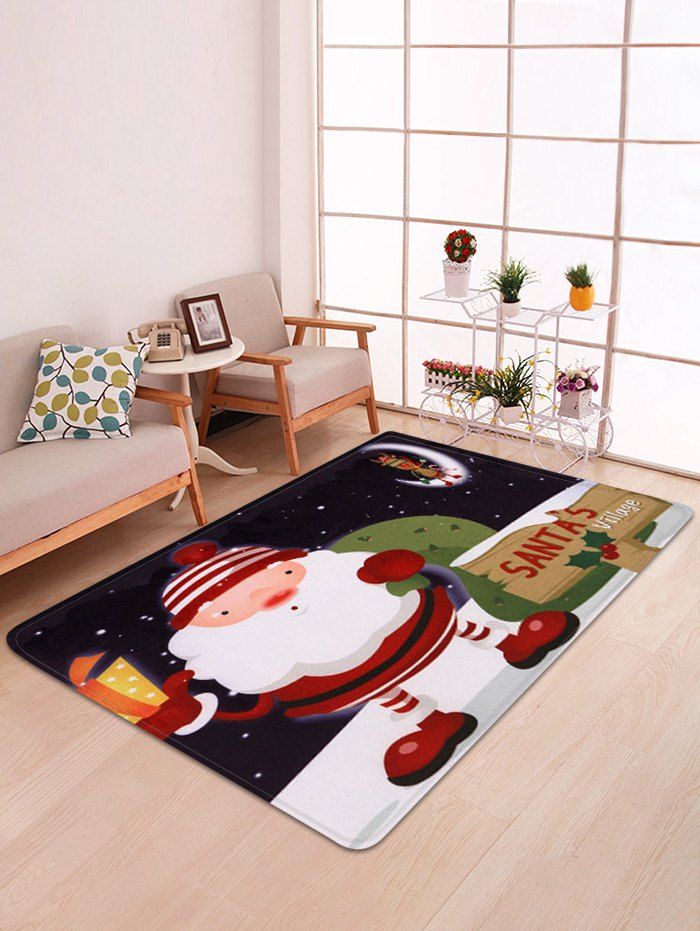 Father Christmas Gift Printed Fleece Floor Mat, Black
Father Christmas Gift Printed Fleece Floor Mat, Black