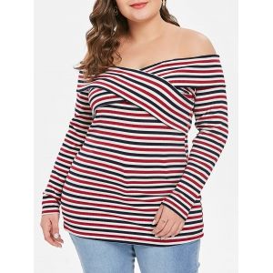 Plus Size Twist Front Striped T-shirt, Multi
Plus Size Twist Front Striped T-shirt, Multi