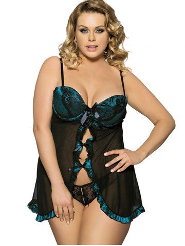 Plus Size Intimates Sexy Plus Size Lingerie Babydoll Corset Bra