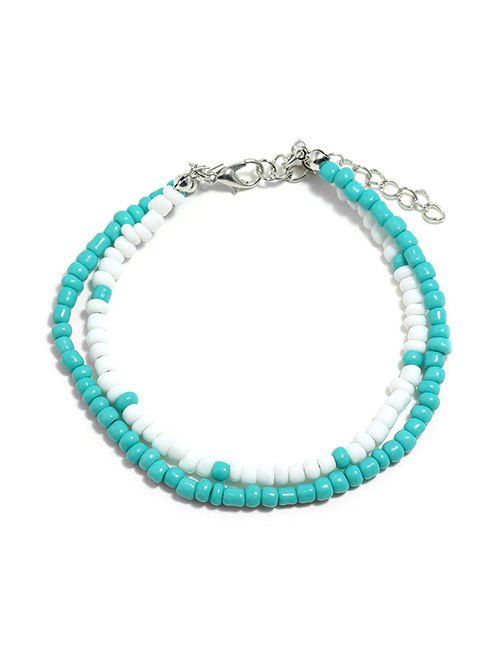 

Bohemia Beaded Two Layers Anklet, Blue