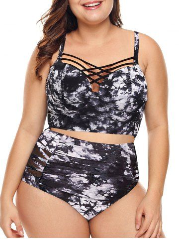 32 OFF Ombre Print Plus Size Underwire Bikini Set Rosegal