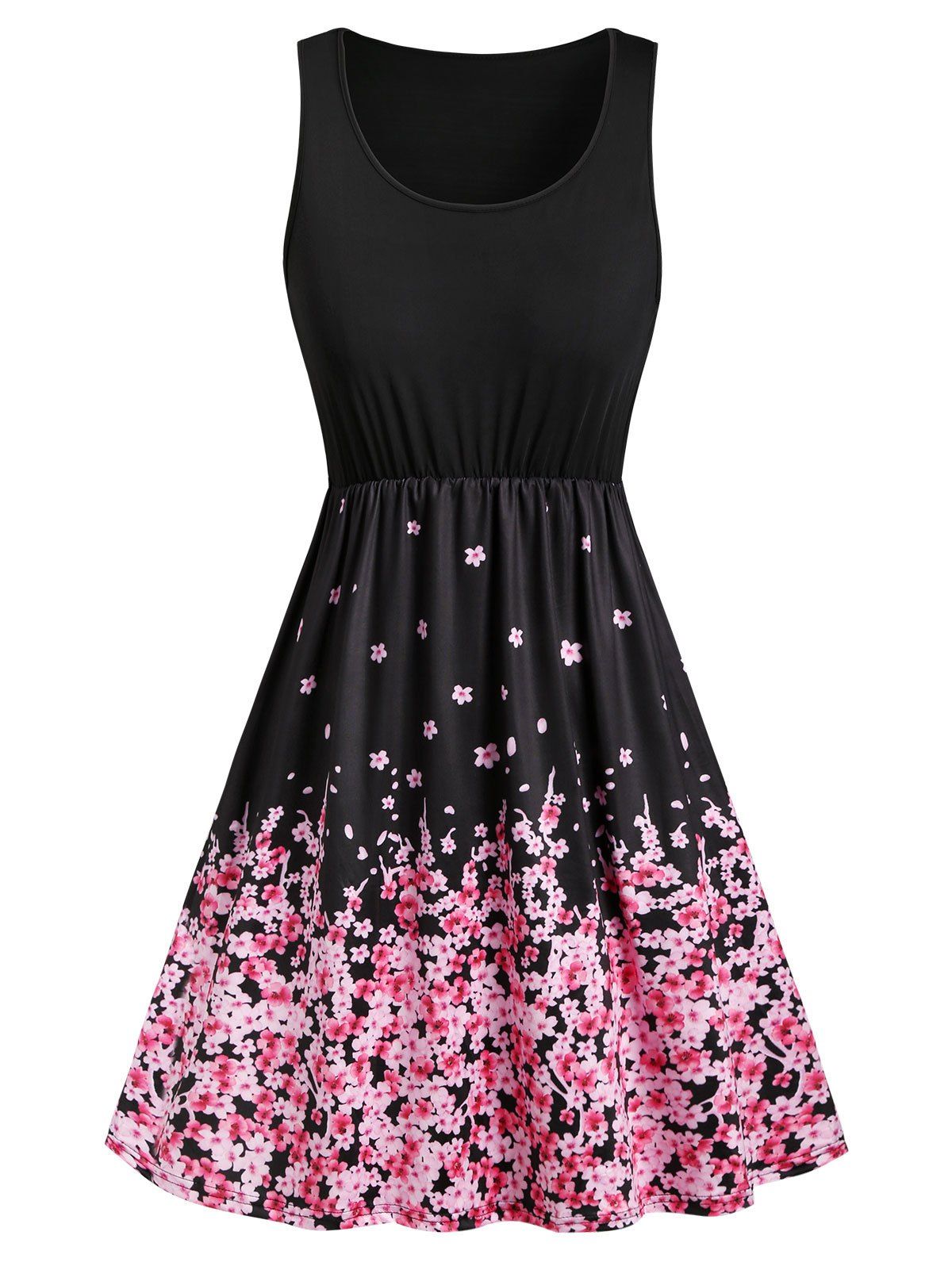Floral Butterfly Print Sleeveless Mini Dress, Black 
Floral Butterfly Print Sleeveless Mini Dress, Black