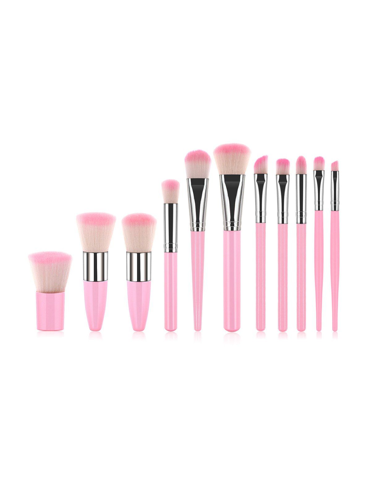 

11Pcs Multifunction Beauty Makeup Brushes Set, Pig pink