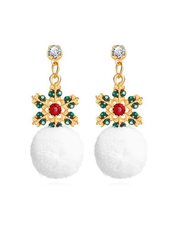 Rhinestone Snowflake Ball Drop Earrings, White
Rhinestone Snowflake Ball Drop Earrings, White