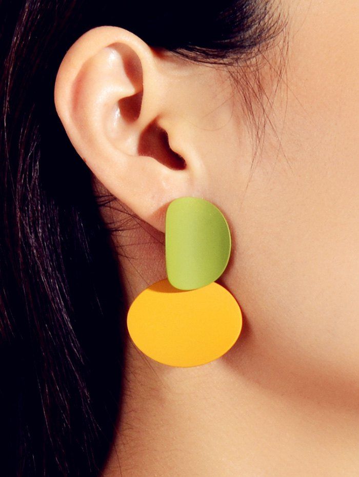 Color-blocking Geometric Drop Earrings, Yellow
Color-blocking Geometric Drop Earrings, Yellow