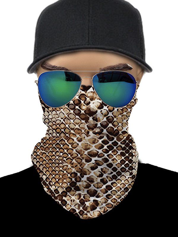Snake Print Outdoor Riding Face Mask Neck Gaiter, Wood
Snake Print Outdoor Riding Face Mask Neck Gaiter, Wood