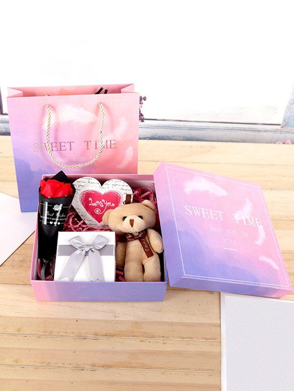 Mother's Day Gift Artificial Soap Rose Flower and Cartoon Bear Toy In A Box, Multi-a
Mother's Day Gift Artificial Soap Rose Flower and Cartoon Bear Toy In A Box, Multi-a