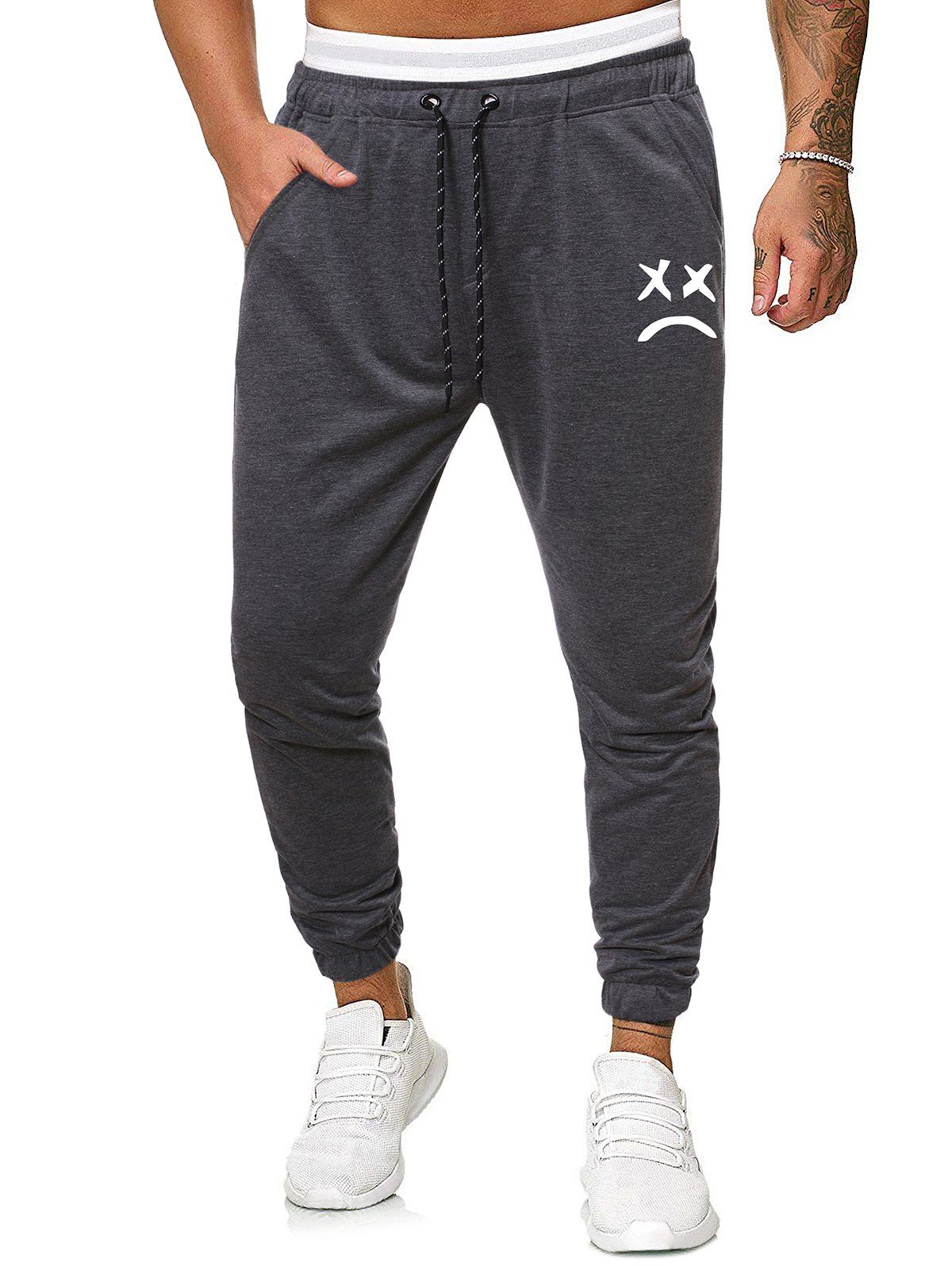 Funny Face Graphic Casual Drawstring Sweatpants, Dark gray
Funny Face Graphic Casual Drawstring Sweatpants, Dark gray