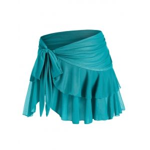 Plus Size Layered Side Tie Mesh Cover Up Skirt, Blue
Plus Size Layered Side Tie Mesh Cover Up Skirt, Blue