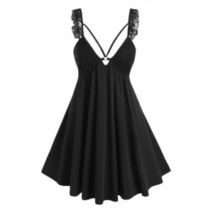 

Low Cut Strappy Lounge Dress, Black