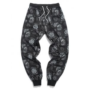 Marvel Spider-Man Cartoon Venom Print Drawstring Pants, Black 
Marvel Spider-Man Cartoon Venom Print Drawstring Pants, Black