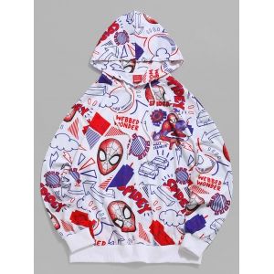 Marvel Spider-Man Cartoon Print Casual Pullover Hoodie, White
Marvel Spider-Man Cartoon Print Casual Pullover Hoodie, White