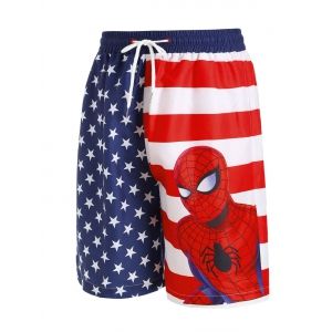 Marvel Spider-Man American Flag Beach Shorts, Blue
Marvel Spider-Man American Flag Beach Shorts, Blue