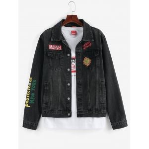 Marvel Spider-Man Graphic Print Jean Jacket, Black
Marvel Spider-Man Graphic Print Jean Jacket, Black