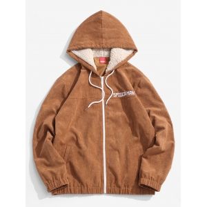 Marvel Spider-Man Embroidery Faux Fur Hooded Corduroy Jacket, Camel brown
Marvel Spider-Man Embroidery Faux Fur Hooded Corduroy Jacket, Camel brown