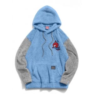 Marvel Spider-Man Embroidery Colorblock Fluffy Hoodie, Multi b
Marvel Spider-Man Embroidery Colorblock Fluffy Hoodie, Multi b