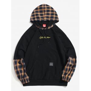 Marvel Spider-Man Embroidered Plaid Print Hoodie, Black
Marvel Spider-Man Embroidered Plaid Print Hoodie, Black