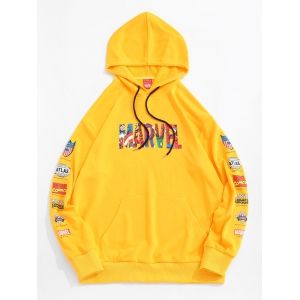 Marvel Spider-Man Letter Graphic Print Front Pocket Hoodie, Yellow
Marvel Spider-Man Letter Graphic Print Front Pocket Hoodie, Yellow