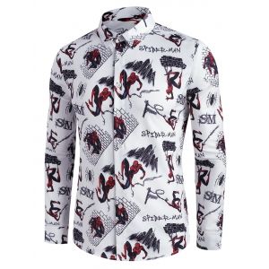Marvel Spider-Man Long Sleeve Cartoon City Print Shirt, White
Marvel Spider-Man Long Sleeve Cartoon City Print Shirt, White