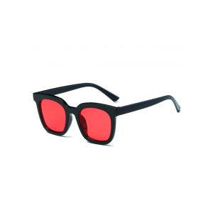 

Retro Square Colored Lens Sunglasses, Black