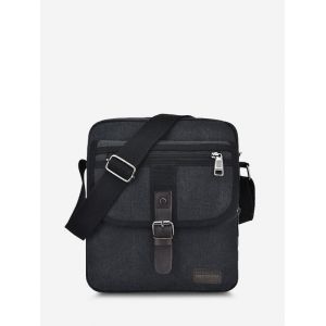 

Retro Canvas Wear-resistant Messenger Bag, Black