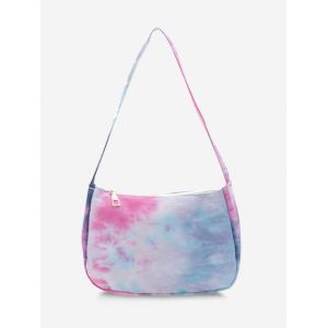 

Colorful Print Shoulder Bag, Light sky blue
