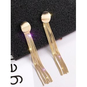 

Gold-Tone Linear Tassel Drop Earrings, Golden