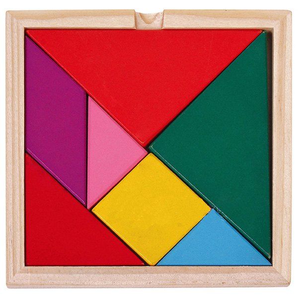 

Educational Colorful Wooden Tangram Puzzle Toy Set, Multi