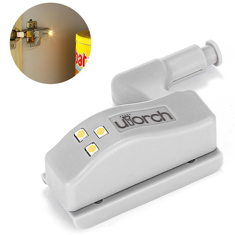 

Utorch Cabinet Hinge LED Sensor Light for Kitchen Home Office Closet Wardrobe Lighting, Warm white