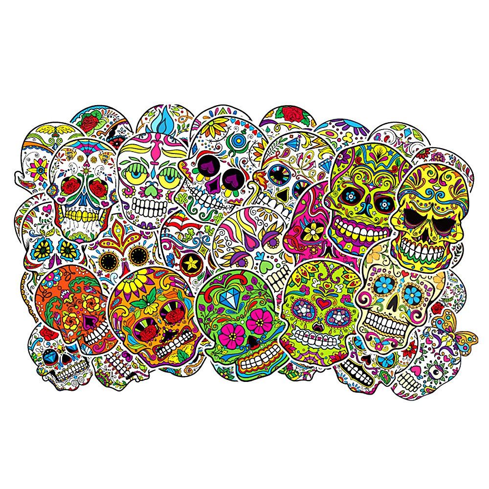PVC Waterproof Colorful Skull Graffiti Sticker for Car / Skateboard / Bike / Motorcycle / Laptop 50pcs, Multi
PVC Waterproof Colorful Skull Graffiti Sticker for Car / Skateboard / Bike / Motorcycle / Laptop 50pcs, Multi
