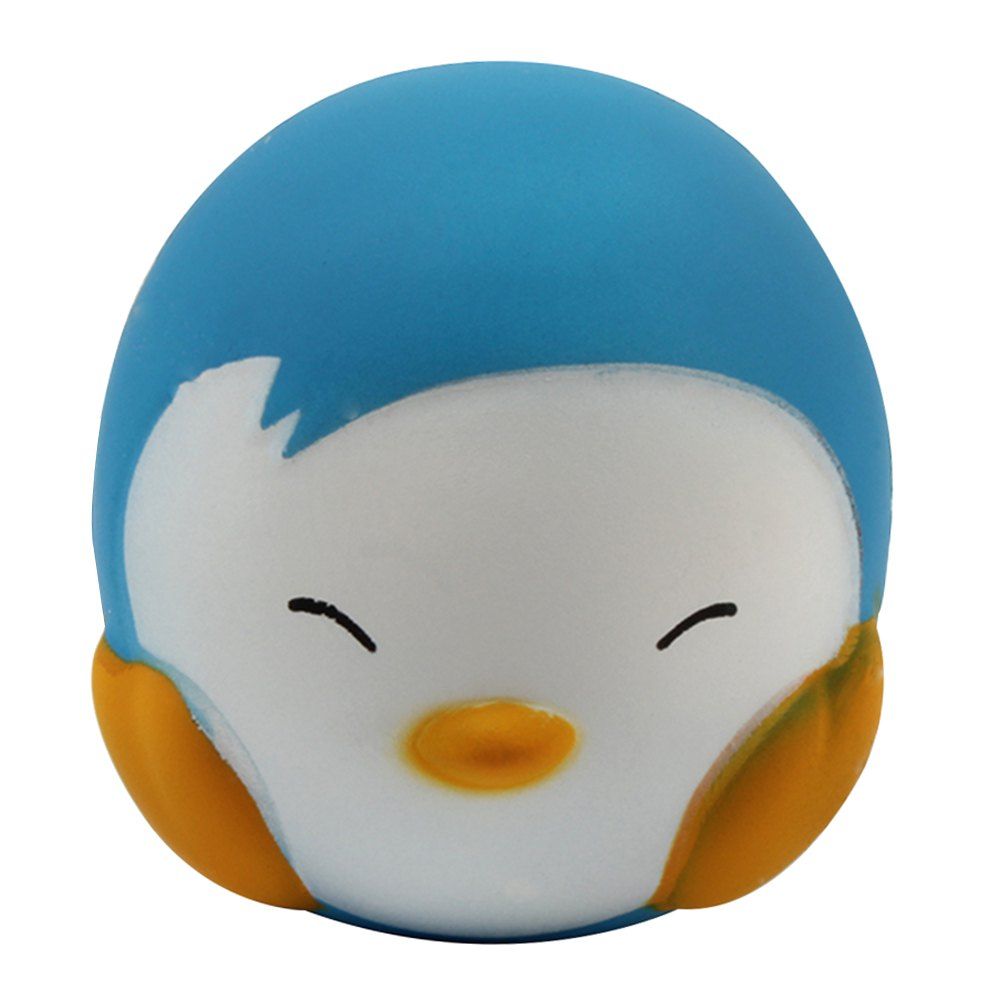 

M030 Jumbo Squishy Cartoon Penguin PU Slow Rising Toy Relief Pressure Gift, Deep sky blue